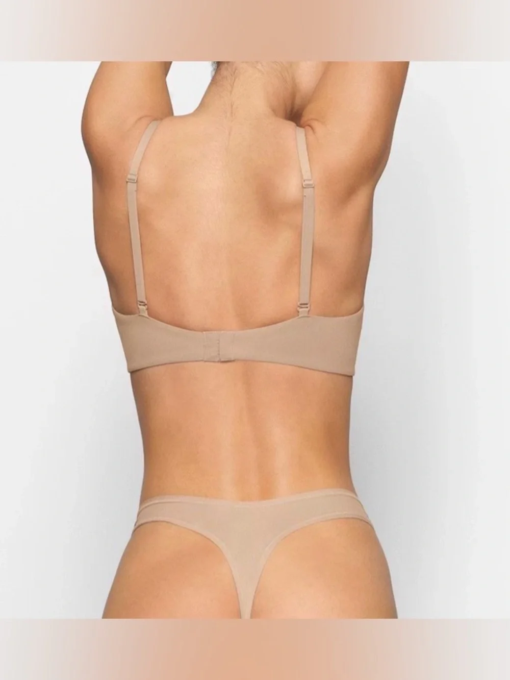 NEW Skims Fits Everybody UNLINED DEMI BRA 32DDD Clay ? Smoothing Underwire Nude - Picture 12 of 14